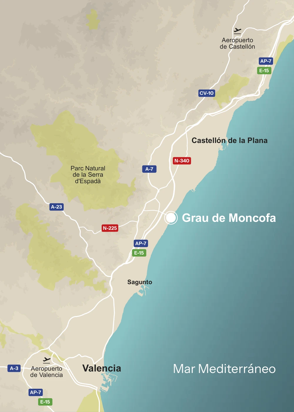 La región · Moncofa, Valencia, Castellón